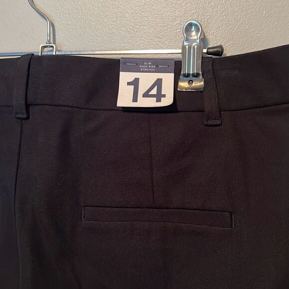 Gap Women's Black Flat Front Slim Ankle High Rise Dress Pants Size 14 NWT - Picture 6 of 9